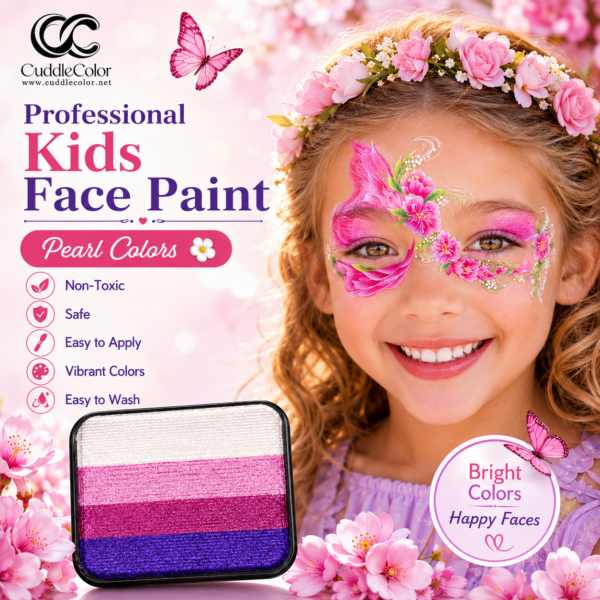 Pearlescent Pink Gradient Face Paint