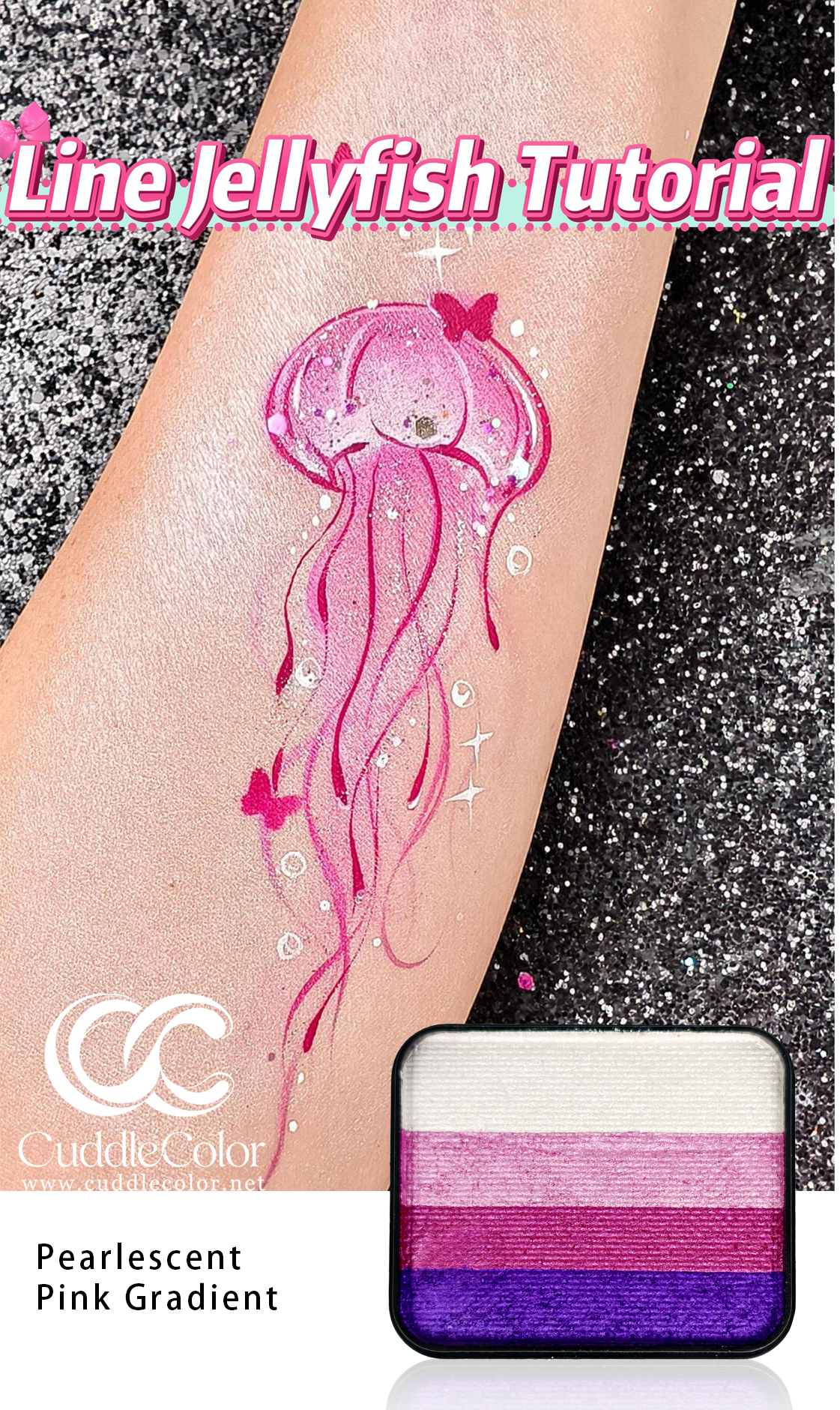 Iridescent jellyfish painting 粉色水母