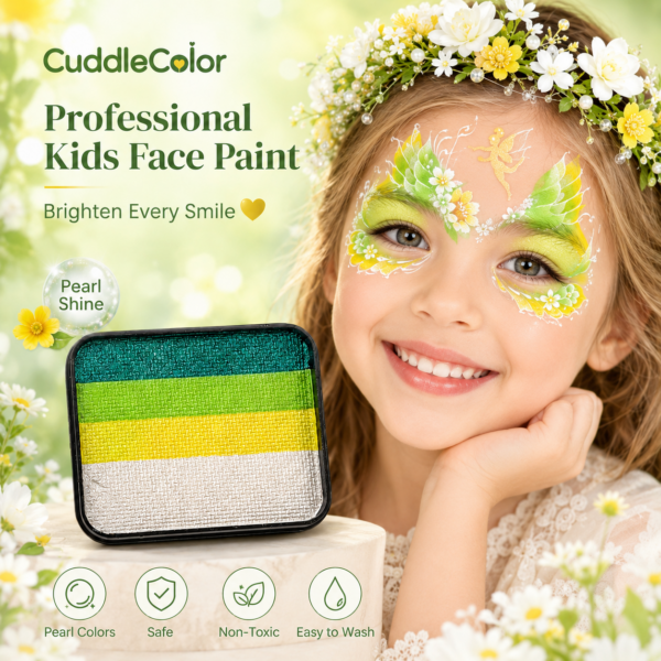 Pearlescent Green Face Paint