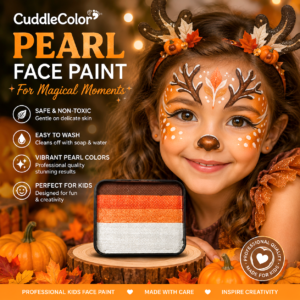 PearPearlescent Brown-to-Orange Gradient Face Paint