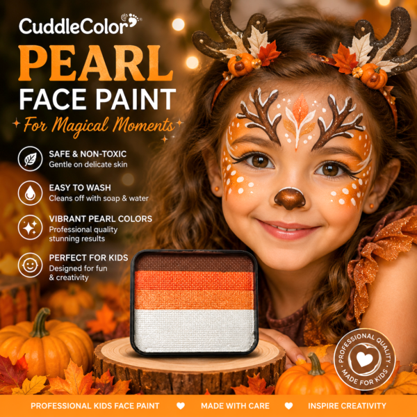 PearPearlescent Brown-to-Orange Gradient Face Paint