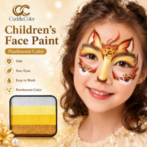 Pearlescent Yellow Gradient Face Paint