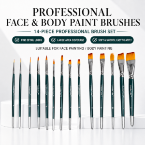 CuddleColor 14-Piece Face Painting Brush Set for Kids And Beginners