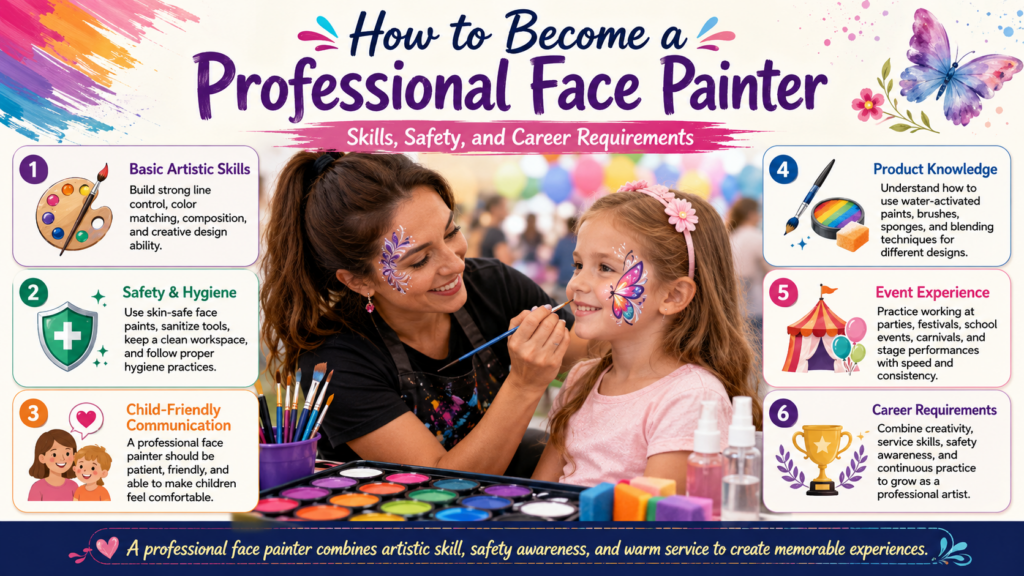 How to Become a Professional Face Painter: Skills, Safety, and Career Requirements