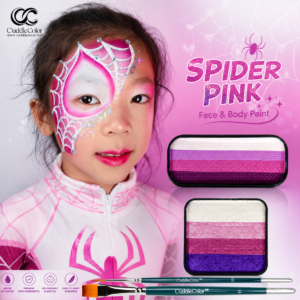 CuddleColor  Pink Spider-Girl Face Painting Kit for Kids