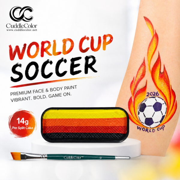 Entry-level soccer flame-pattern face painting kit——Cuddlecolor