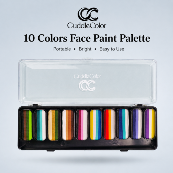 Cuddlecolor New Face Painting Palette – Cool-Tone 10-Color Set