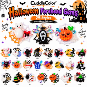 CuddleColor Halloween-themed face paint stickers