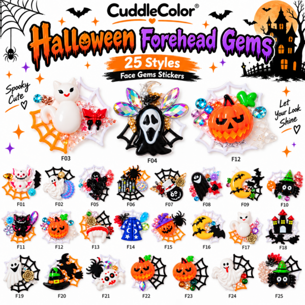CuddleColor Halloween-themed face paint stickers