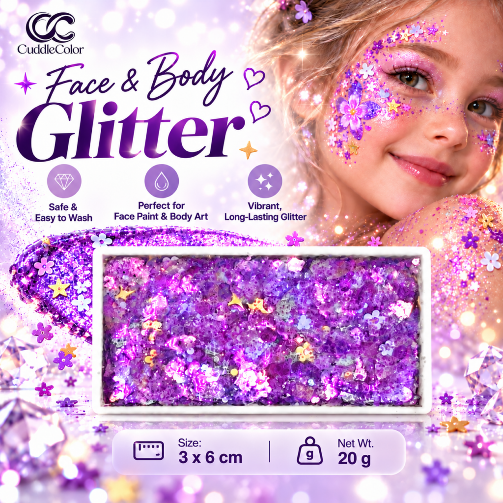 CuddleColor Glitter Purple Fairy Garden — Suitable for face and body ...