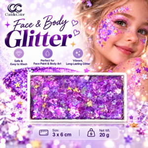CuddleColor Glitter Purple Fairy Garden — Suitable for face and body.