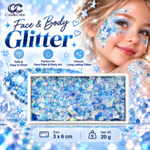 CuddleColor Glitter Ice Blue Stardust — Suitable for face and body