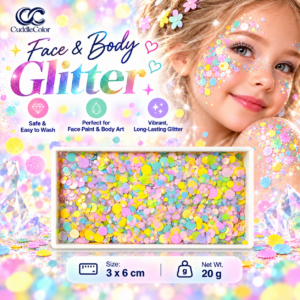 CuddleColor Glitter Pastel Dream— Suitable for face and body.